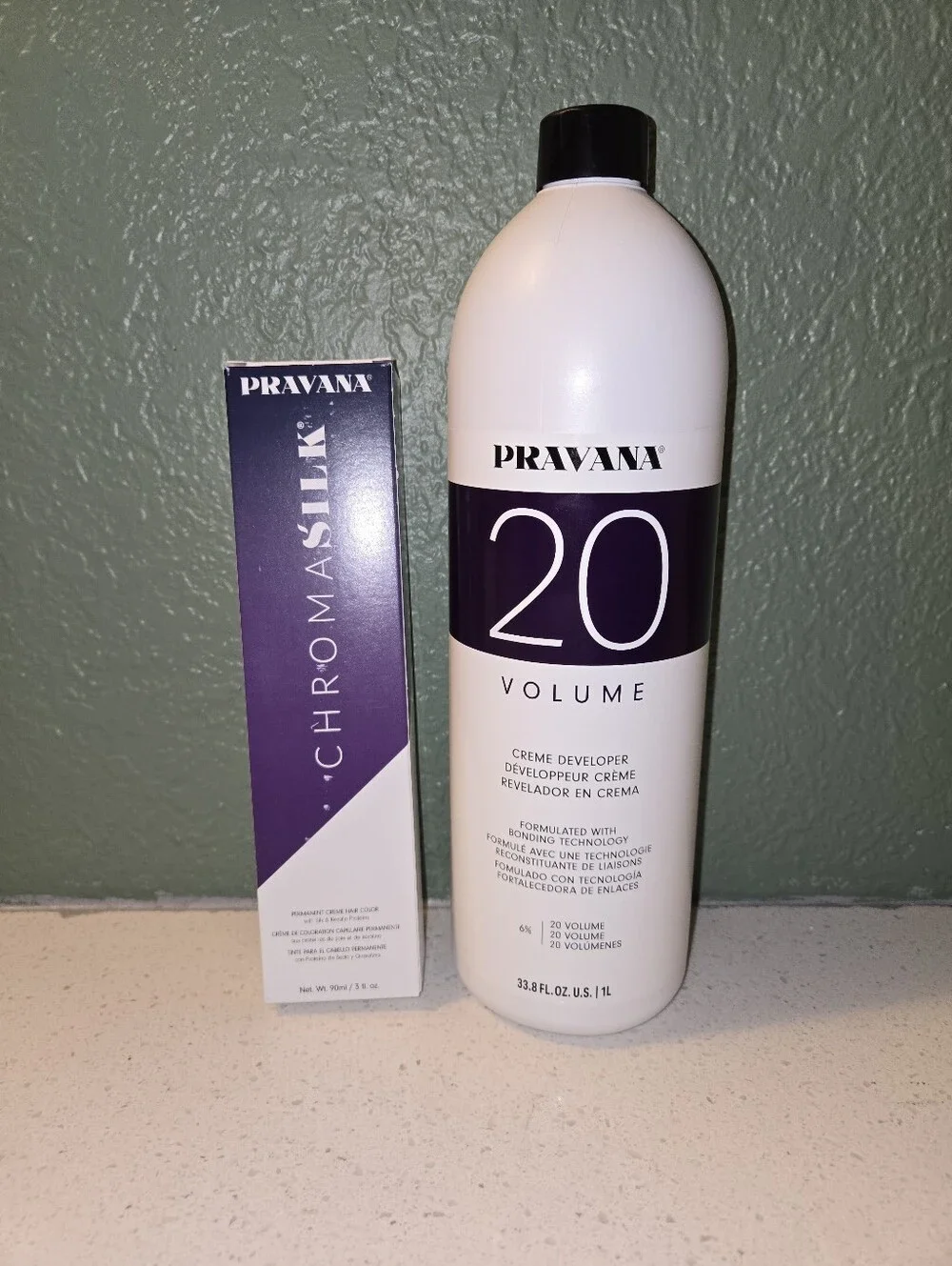 Pravana ChromaSilk Hair Color 5.31/5Ga Light Golden Ash Brown Plus 20 Developer